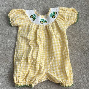 Yellow Gingham Kids One Piece